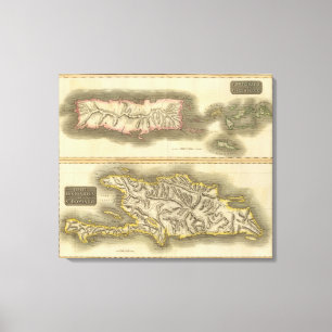 Toile Porto Rico, Îles Vierges, Hispaniola