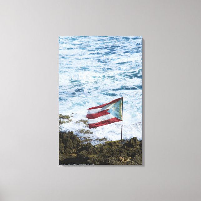 Toile Porto Rico, Vieux San Juan, drapeau de Puerto rice (Recto)