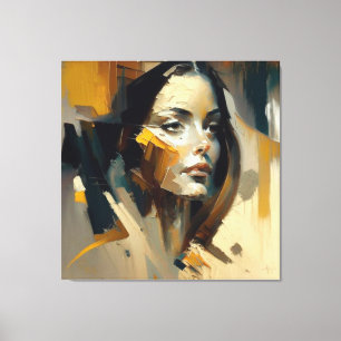 Toile portrait, abstraction, aquarelle, art, décoration,