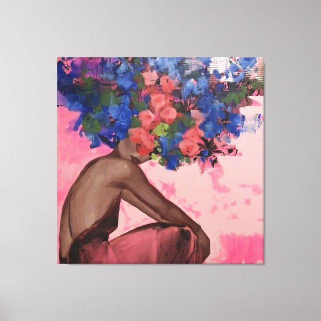 Toile portrait, abstraction, aquarelle, art, décoration, (Recto)