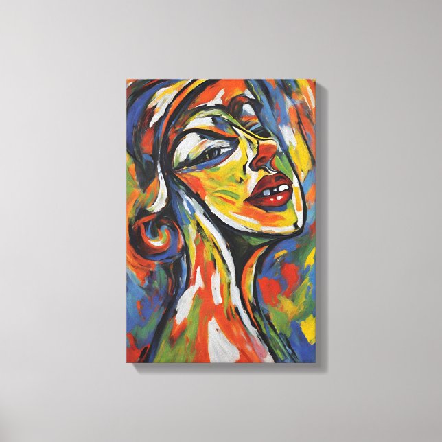 Toile Portrait Abstrait gras - Art expressionniste (Recto)