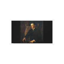 Portrait bleu de Nikola Tesla