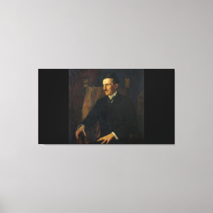 Toile Portrait bleu de Nikola Tesla