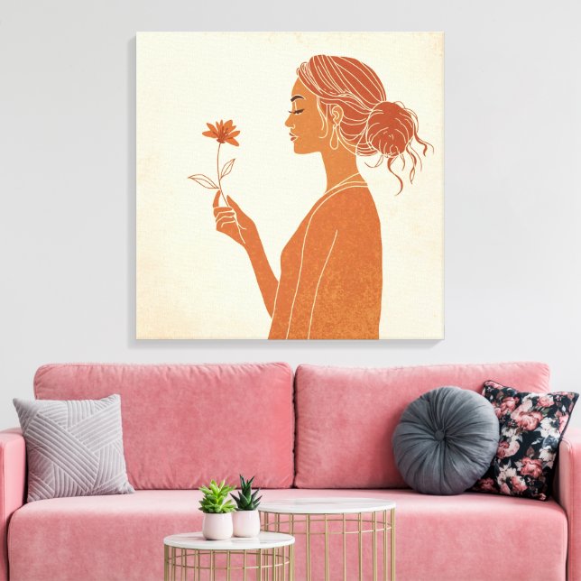 Toile Portrait Bohème Féminin (Insitu(Salon))