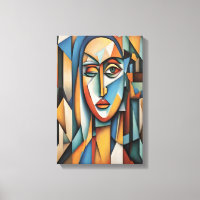 Portrait Cubiste Abstrait Art géométrique