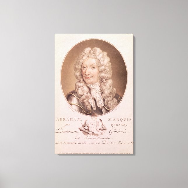 Toile Portrait d'Abraham Duquesne (Recto)