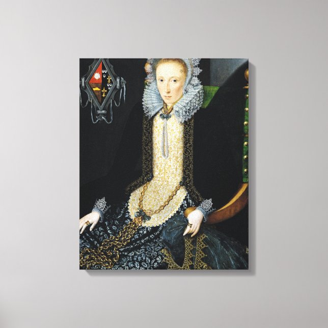 Toile Portrait d'Adriana van Nesse, 1611 (Recto)