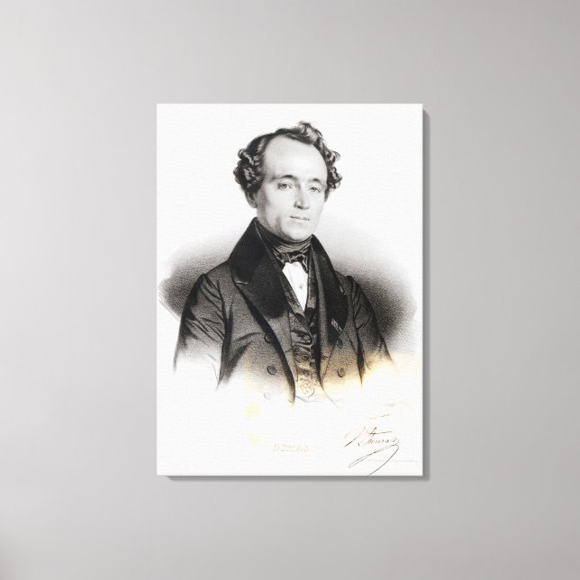 Toile Portrait d'Alexandre Dumas Fils (Recto)