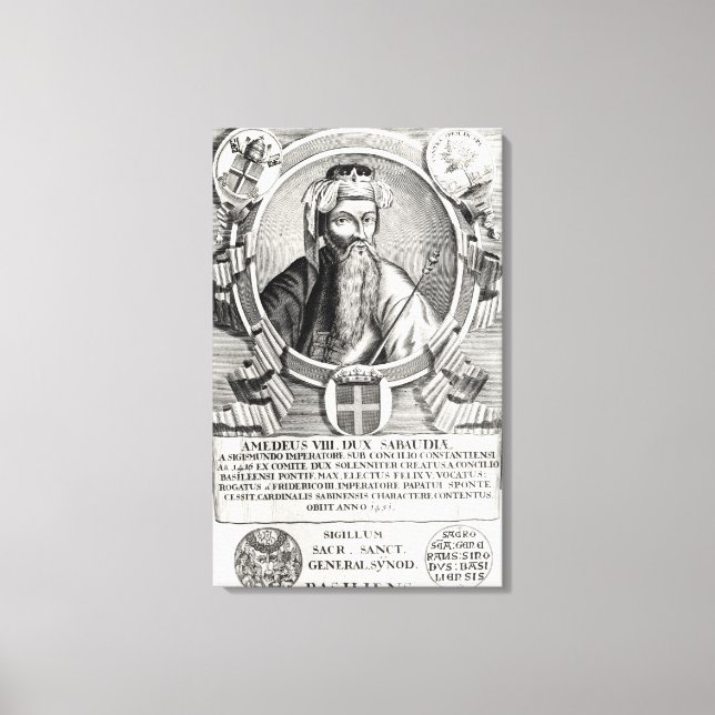 Toile Portrait d'Amedee VIII Le Pacifique (Recto)
