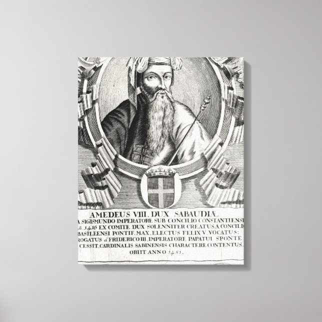 Toile Portrait d'Amedee VIII Le Pacifique (Recto)