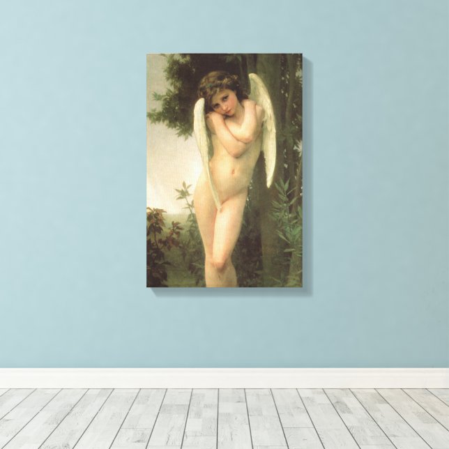 Toile Portrait d'ange de Cupidon (Cupid) par Bouguereau (Insitu (Plancher de Bois))
