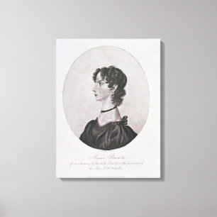 Toile Portrait d'Anne Bronte (1820-49) d'un dessin i