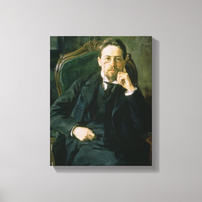 Toile Portrait d'Anton Pavlovich Chekhov, 1898 (Recto)