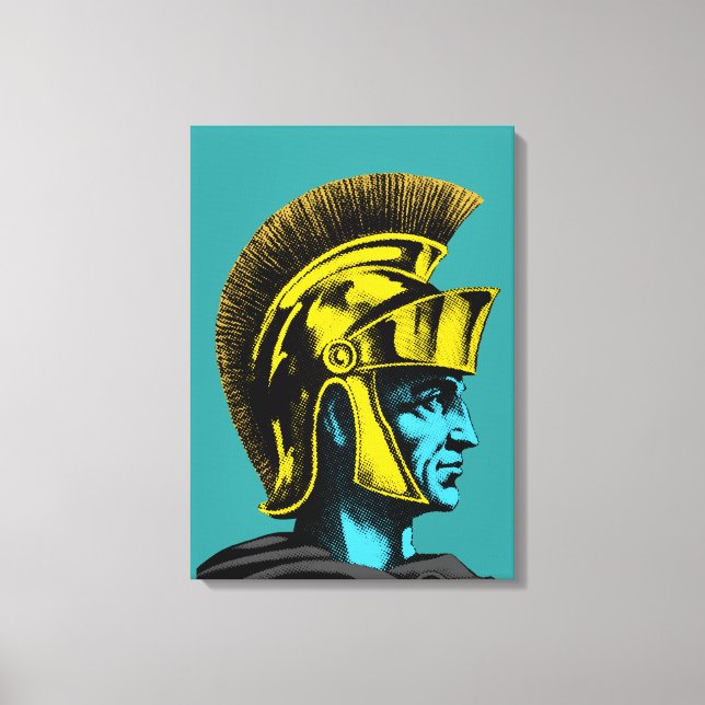 Toile Portrait d'art pop gladiateur romain (Recto)