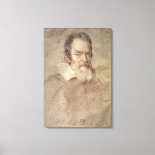 Toile Portrait d'astronome de Galileo Galilei