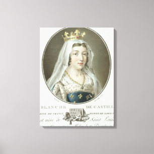 Toile Portrait de 1185-1252) engrav de Blanche de