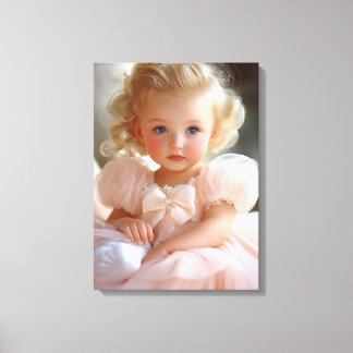 Toile Portrait de bébé fille des années 1950