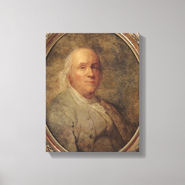 Toile Portrait de Benjamin Franklin, c.1780 (Recto)