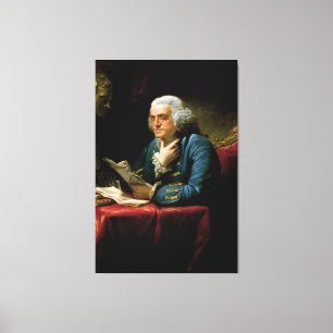 Toile Portrait de Benjamin Franklin par David Martin