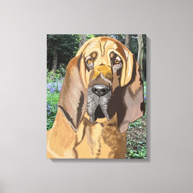 Toile Portrait de Bloodhound (Recto)
