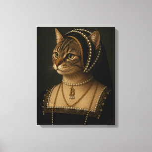 Toile Portrait de chat d'Anne Boleyn – Renaissance de la