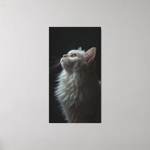 Toile Portrait de Chat Majestueux Force & Confiance Roya