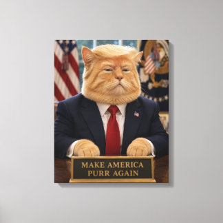 Toile Portrait de chat Trump – Faire à nouveau ronronner