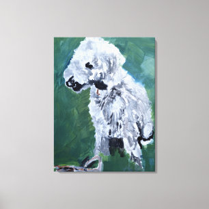 Toile Portrait de chien Bedlington Terrier