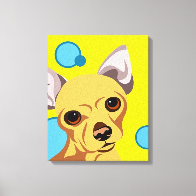 Toile Portrait de chien Chihuahua (Recto)
