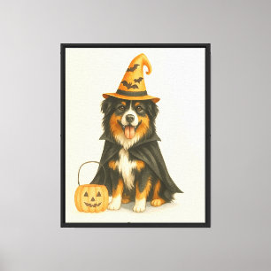 Toile Portrait de chien Halloween – Coco le Bernois