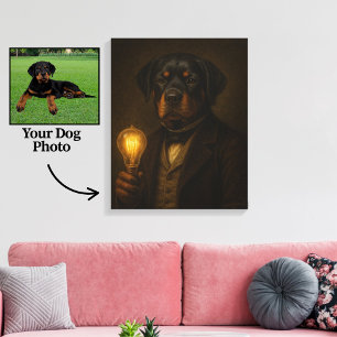 Toile Portrait de chien personnalisé - Style Noble