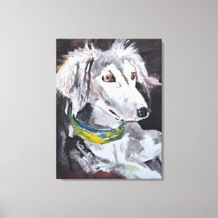 Toile Portrait de chien Terrier Blanc hirsute