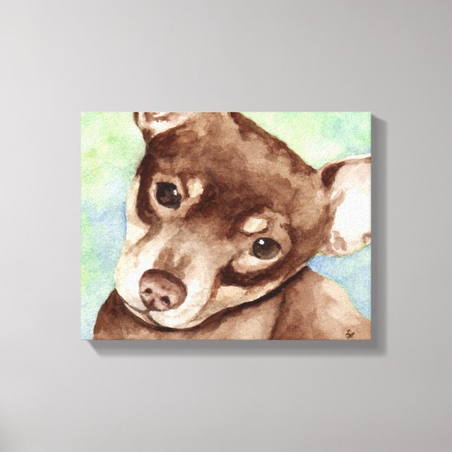Toile Portrait de Chihuahua (Recto)