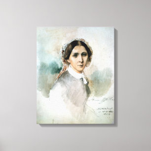 Toile Portrait de Clara Schumann 1853