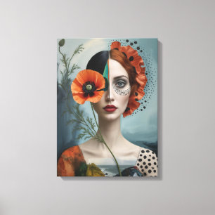 Toile Portrait de collage