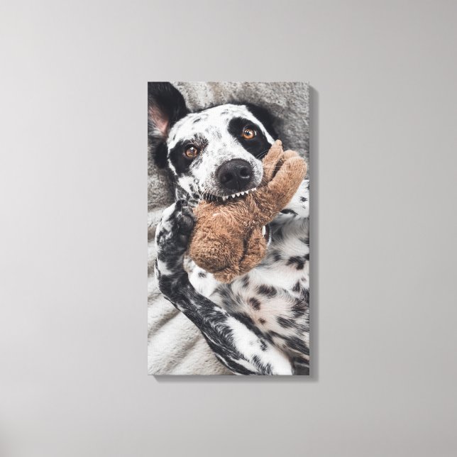 Toile Portrait de compagnie animalier de chien (Recto)