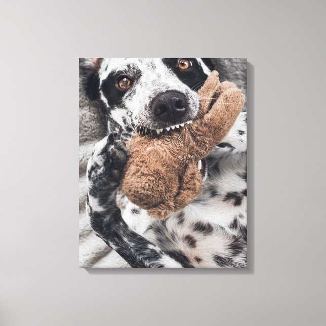 Toile Portrait de compagnie photo de chien (Recto)