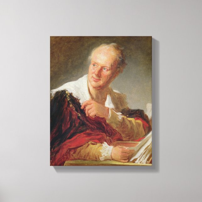 Toile Portrait de Denis Diderot c.1769 (Recto)