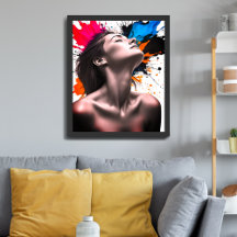 Portrait de femme dans élégant gris Tone & Color S
