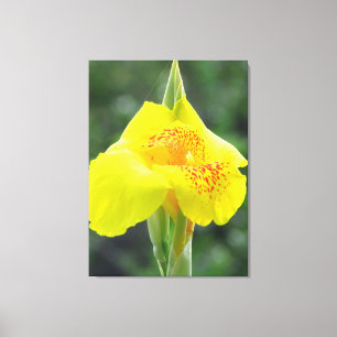 Toile Portrait de fleurs jaunes