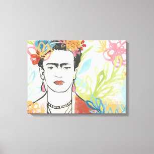 Toile Portrait de Frida Kahlo