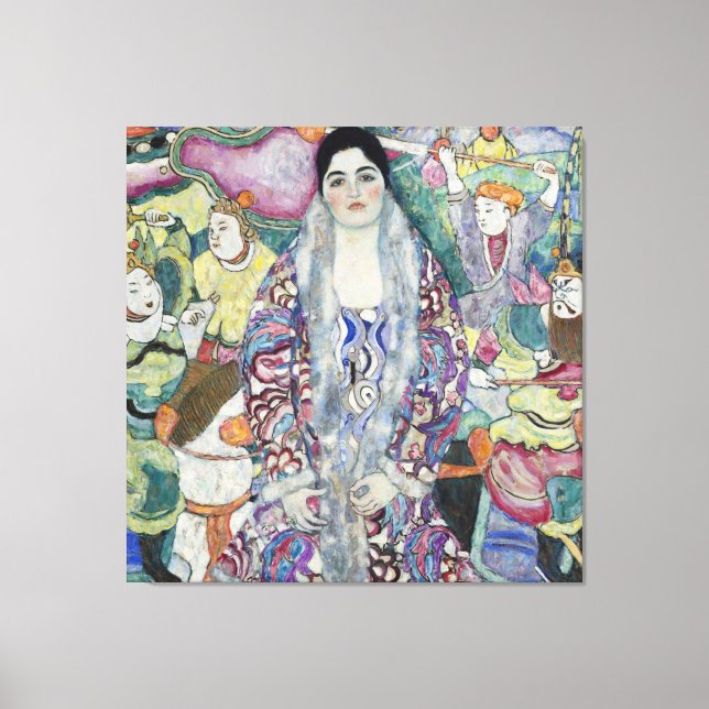 Toile Portrait de Friederike Maria par Gustav Klimt (Recto)