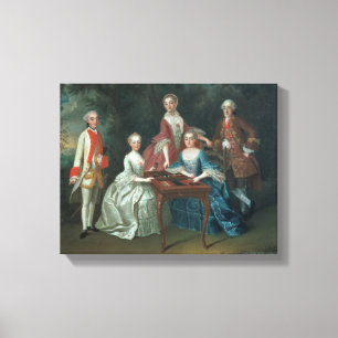 Toile Portrait de groupe du jeu de famille de Harrach