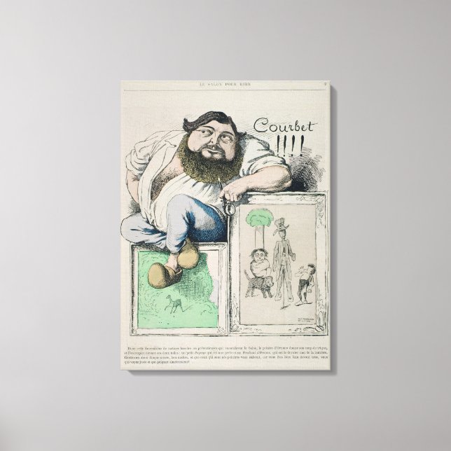 Toile Portrait de Gustave Courbet (1819-77) illustration (Recto)