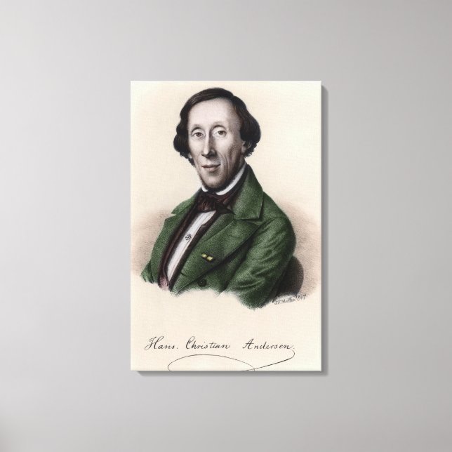 Toile Portrait de Hans Christian Andersen 2 (Recto)