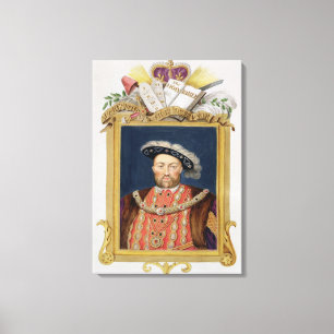 Toile Portrait de Henry VIII (1491-1547) comme défenseu