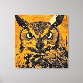 Toile Portrait de hibou majestueux