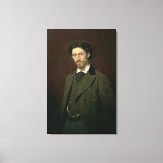 Toile Portrait de Ilya Efimovich Repin, 1876 (Recto)