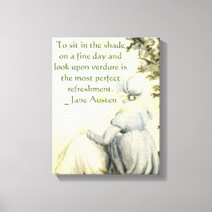 Toile Portrait de Jane Austen + citation