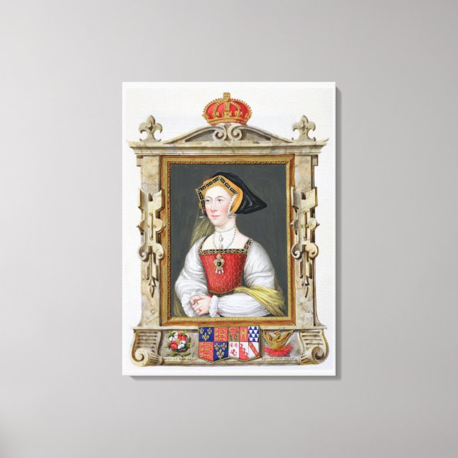 Toile Portrait de Jane Seymour (c.1509-37) 3e reine du (Recto)